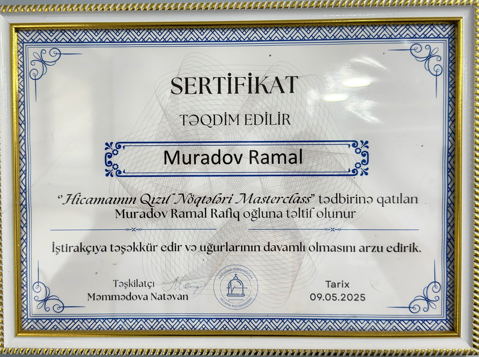 Ramal Muradov sertifikatı 10