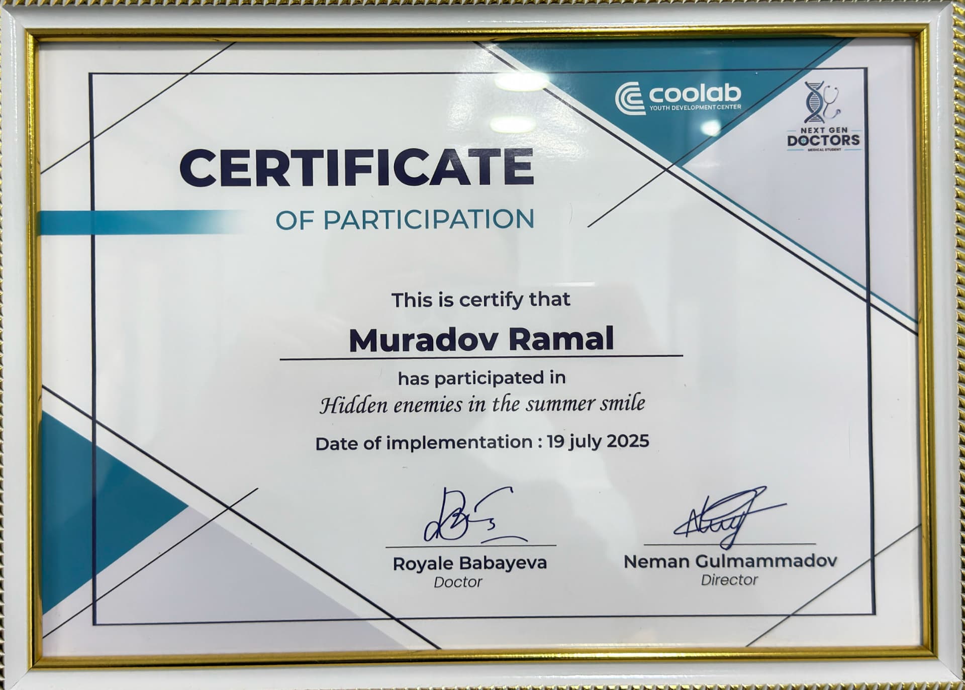 Ramal Muradov sertifikatı 8