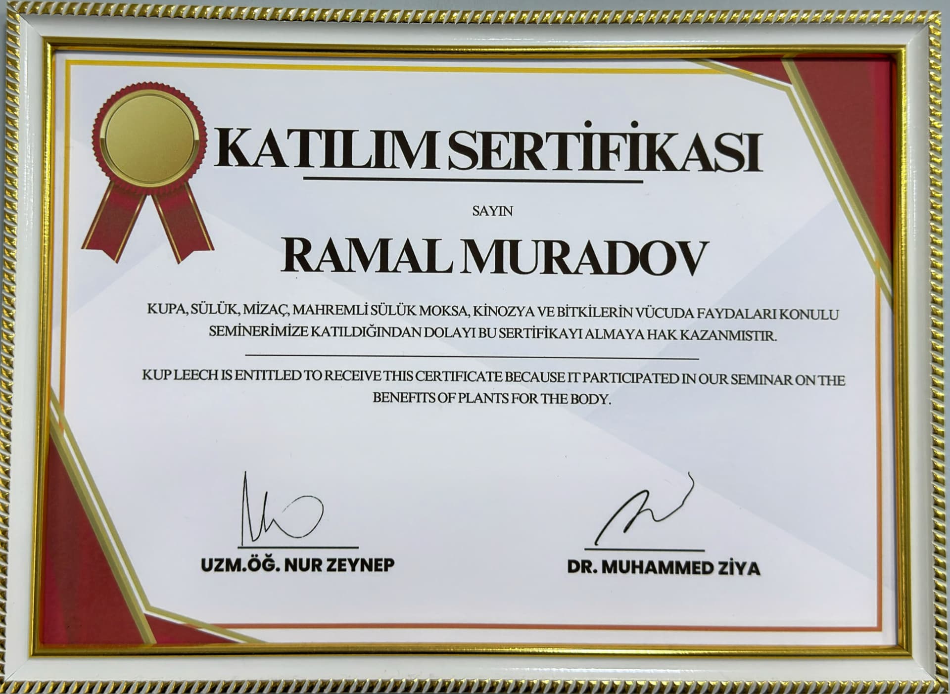 Ramal Muradov sertifikatı 9